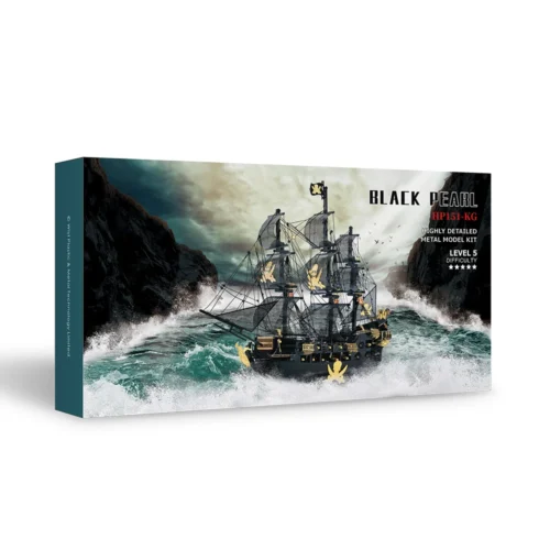 Black Pearl-inspired DIY metal sailing ship model