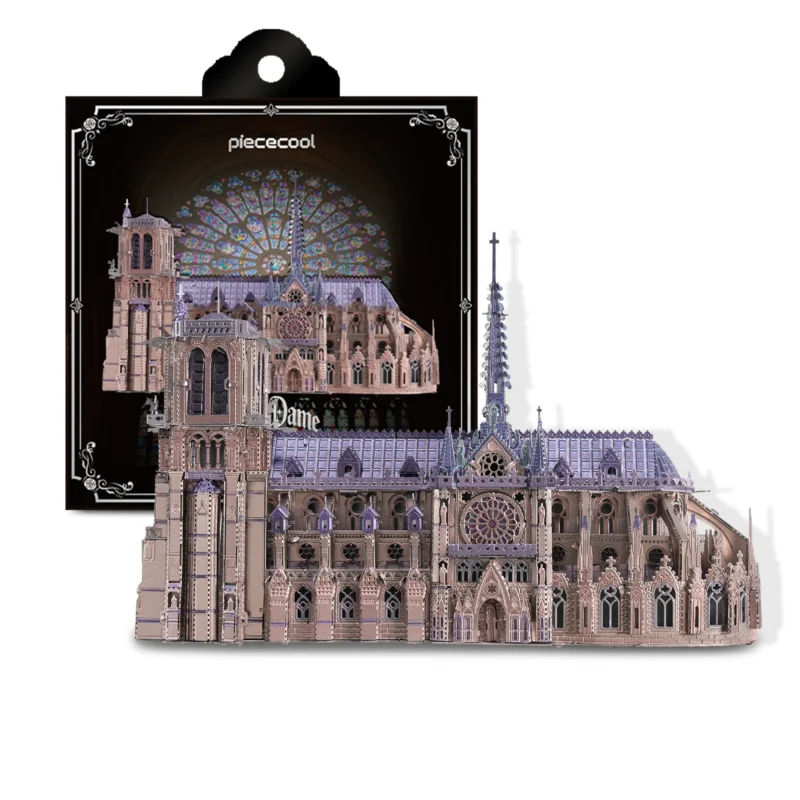 Notre Dame Cathedral Paris 3D Metal Puzzle Fridge Magnet