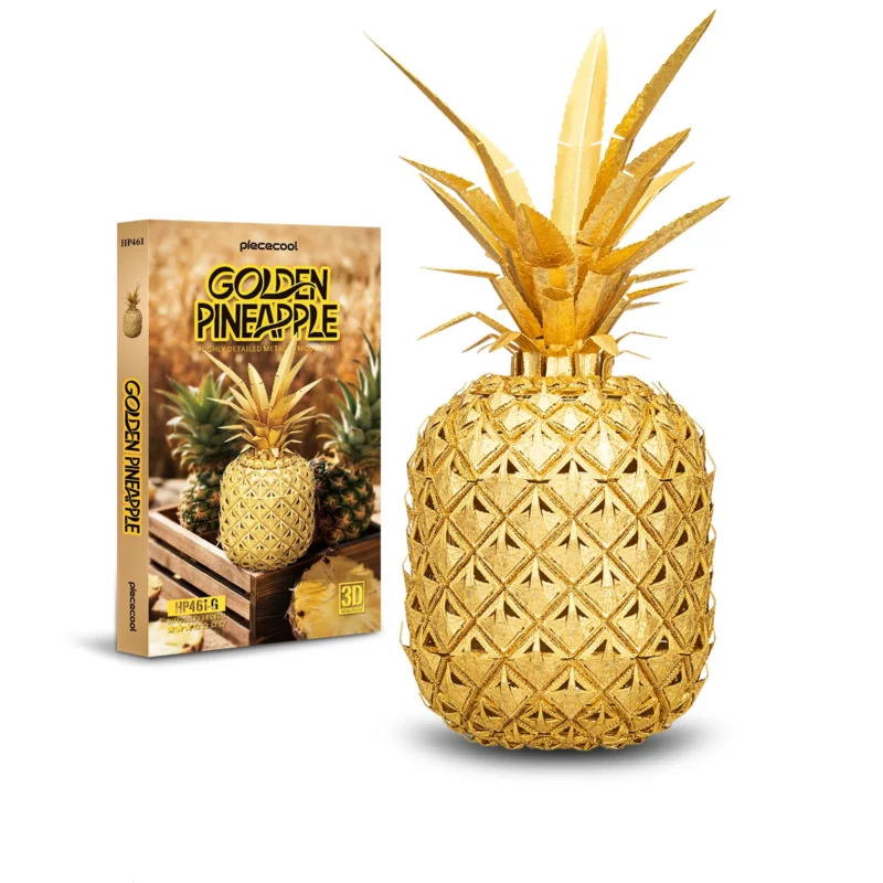 Golden Pineapple 3D Metal Puzzle Model Kit – 516 Pieces