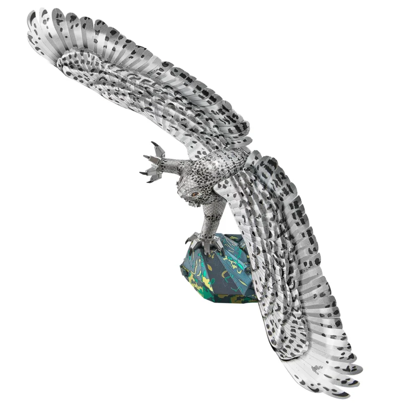 Snowy Owl 3D Metal Puzzle Model Kit – 122 Pieces