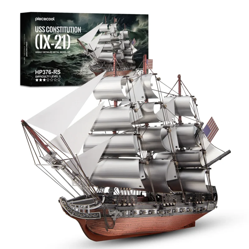 Sailing Frigate Ship 3D Metal Puzzle Model Kit