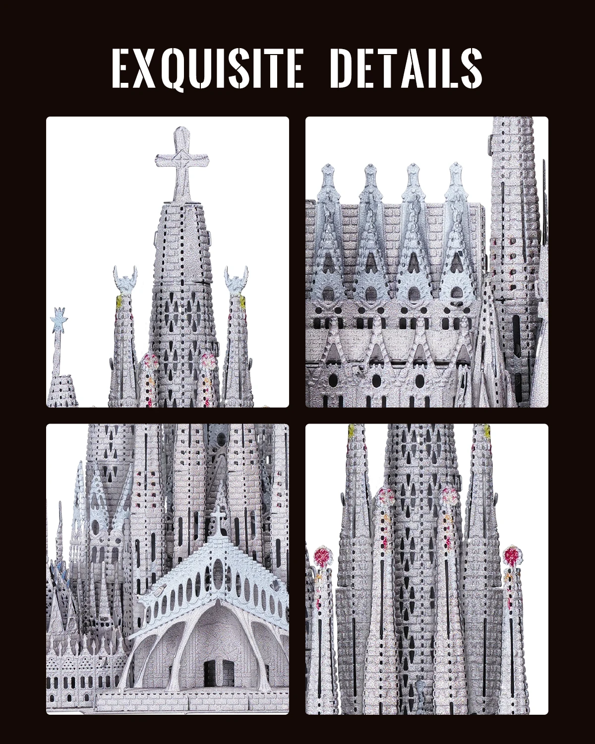 La Sagrada Familia 3D Metal Fridge Magnet Model Kit - Image 5