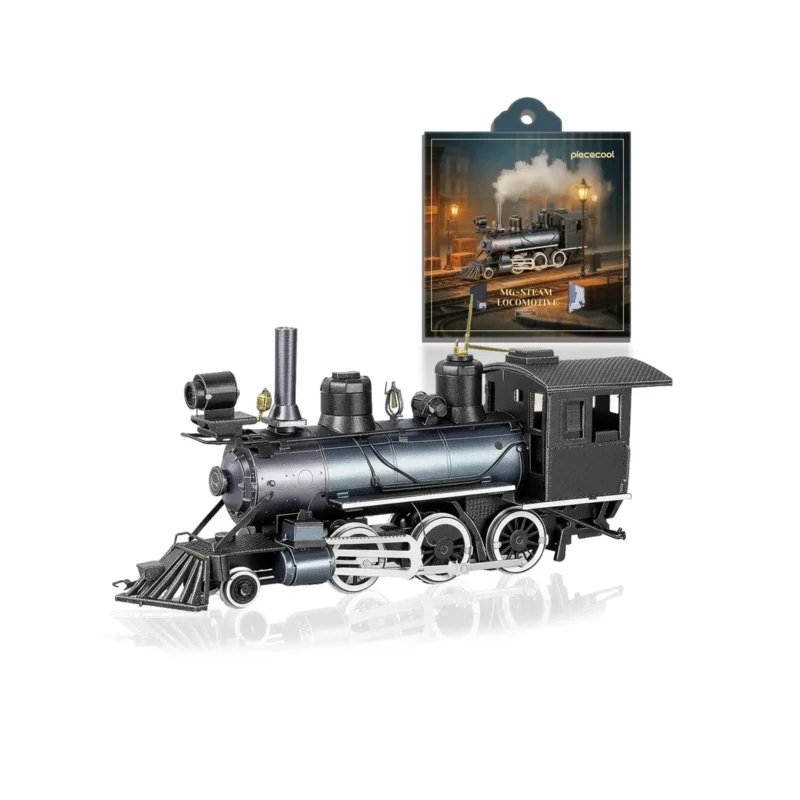 MG-Steam Locomotive 3D Metal Train Model Kit – 92 Pieces